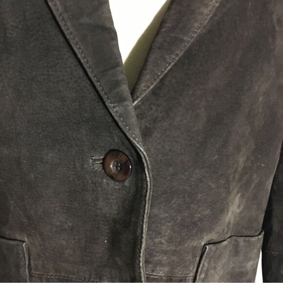 Savannah VTG 100% Leather Brown Jacket  Size 4P - Picture 3 of 14